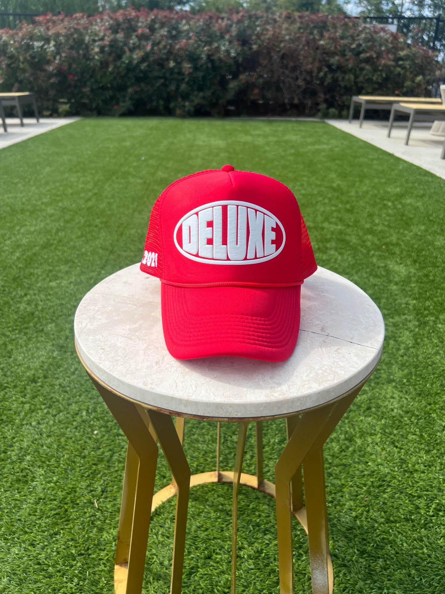 Deluxe “Anniversary” Trucker Hat Red