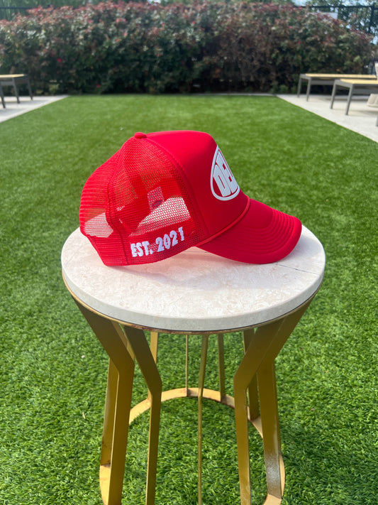 Deluxe “Anniversary” Trucker Hat Red