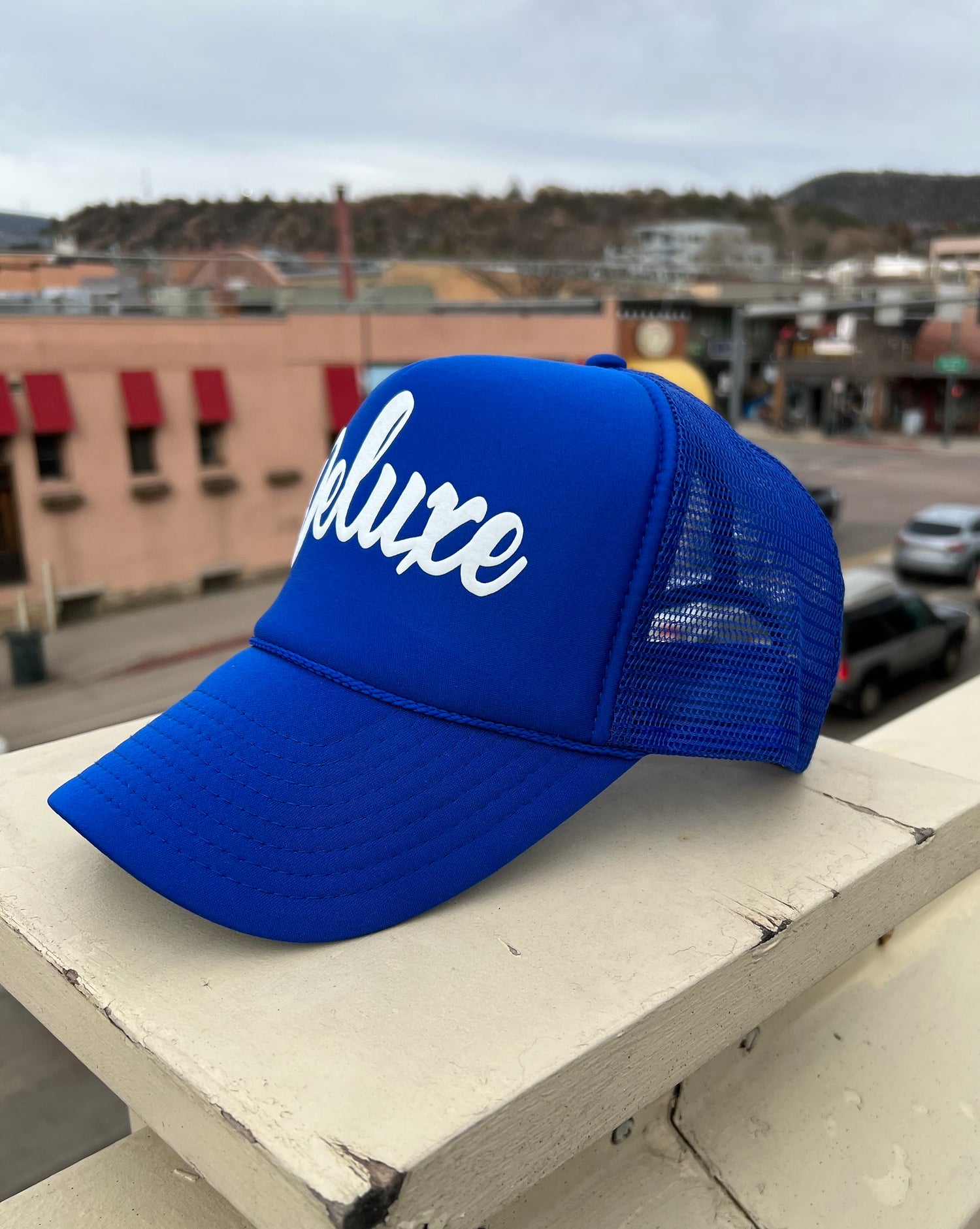 Black & Blue Essential Trucker Hat – namelessnyc